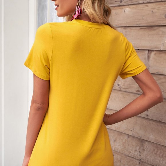 Mamacita Yellow Floral Cactus Tee - Picture 15 of 16